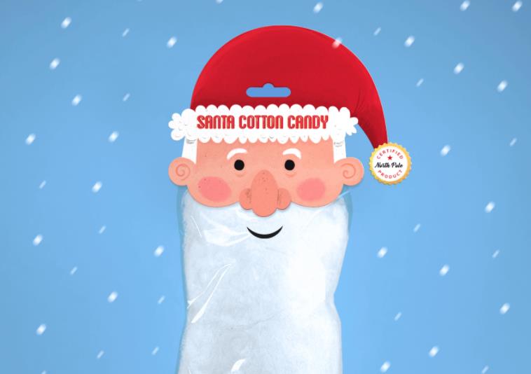 圣誕老人形象的棉花糖包裝設計