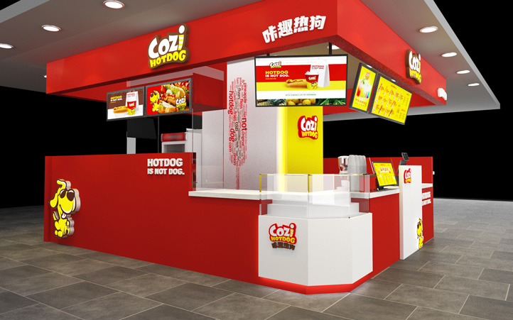 咔趣熱狗品牌店面設(shè)計