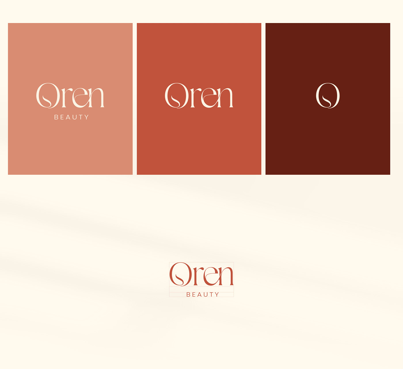 一套非常簡約的化妝品品牌設計