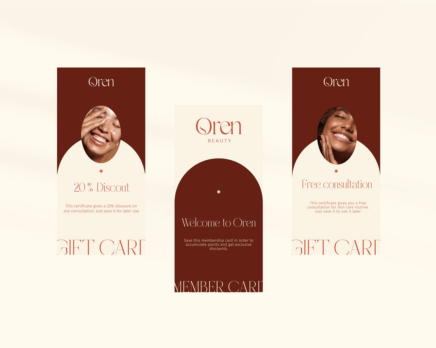 一套非常簡約的化妝品品牌設計